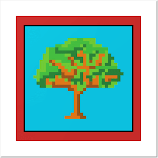 Tree pixel Posters and Art